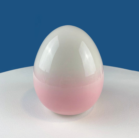 Large Ceramic Pink and White Egg. 6" Tall Ombre Egg. Easter Celebration. Dining Room Table Decor. Cafe, Store, Bakery. Modern Farmhouse - Tampa Home & Garden Store