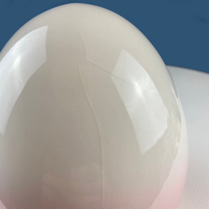 Large Ceramic Pink and White Egg. 6" Tall Ombre Egg. Easter Celebration. Dining Room Table Decor. Cafe, Store, Bakery. Modern Farmhouse - Tampa Home & Garden Store