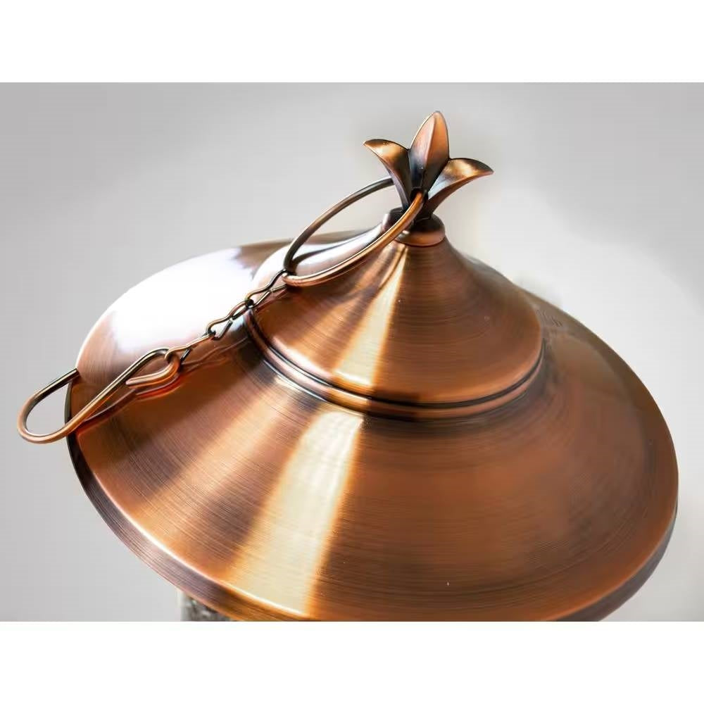 Large Copper Bird Feeder with 3 Tubes and 9 Feeding Ports - Tampa Home & Garden Store