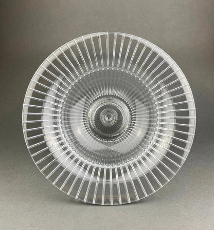 Large Crystal Footed Bowl. Clear Cut Crystal Centerpiece Serving Dish. Most Likely Waterford. Fine Dining. Elegant Fruit Bowl. - Tampa Home & Garden Store