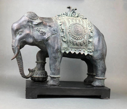 Large Elephant Statue, Elephant Sculpture Made of Resin. Elephant for Elegant Home Decor. Indian Art Elephant. - Tampa Home & Garden Store