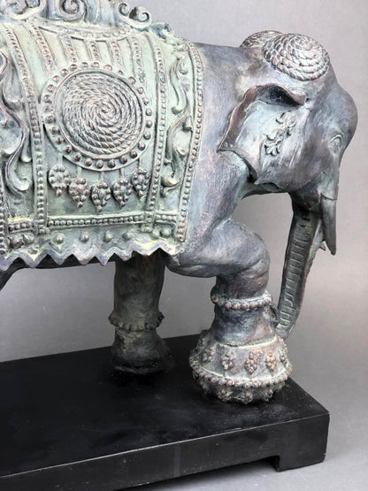 Large Elephant Statue, Elephant Sculpture Made of Resin. Elephant for Elegant Home Decor. Indian Art Elephant. - Tampa Home & Garden Store