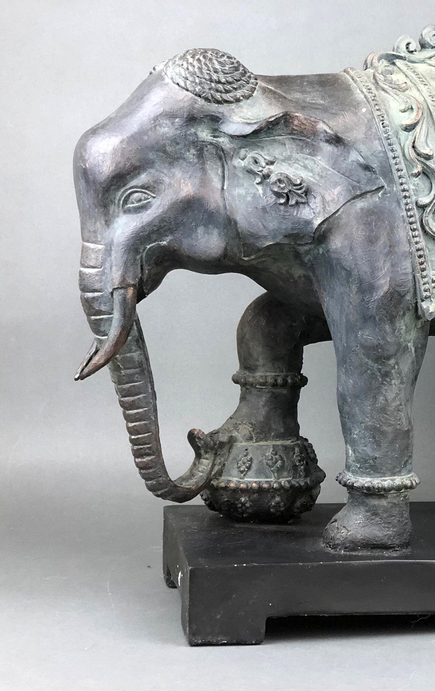 Large Elephant Statue, Elephant Sculpture Made of Resin. Elephant for Elegant Home Decor. Indian Art Elephant. - Tampa Home & Garden Store
