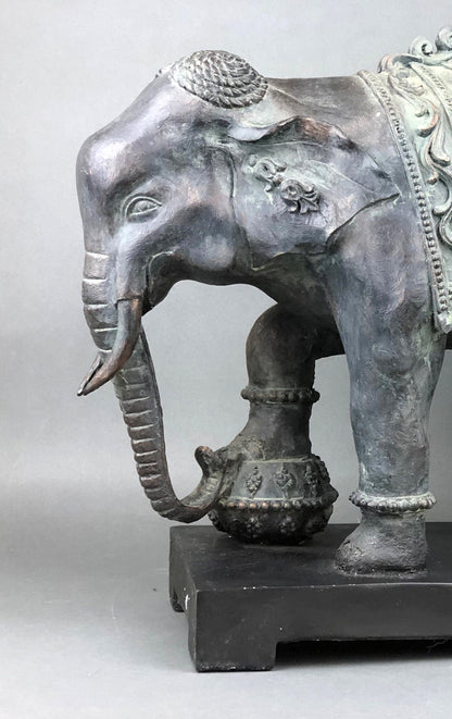 Large Elephant Statue, Elephant Sculpture Made of Resin. Elephant for Elegant Home Decor. Indian Art Elephant. - Tampa Home & Garden Store