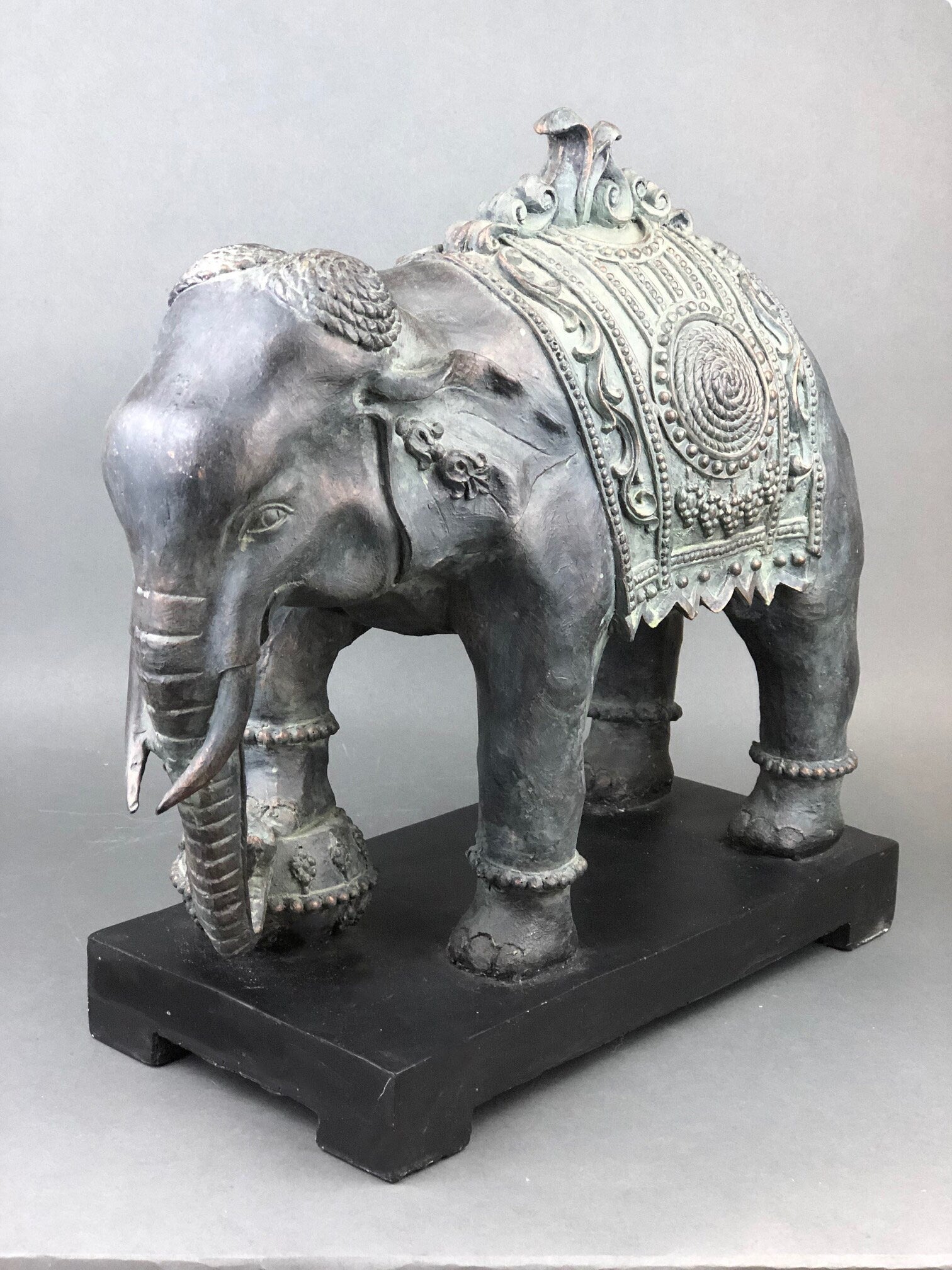 Large Elephant Statue, Elephant Sculpture Made of Resin. Elephant for Elegant Home Decor. Indian Art Elephant. - Tampa Home & Garden Store