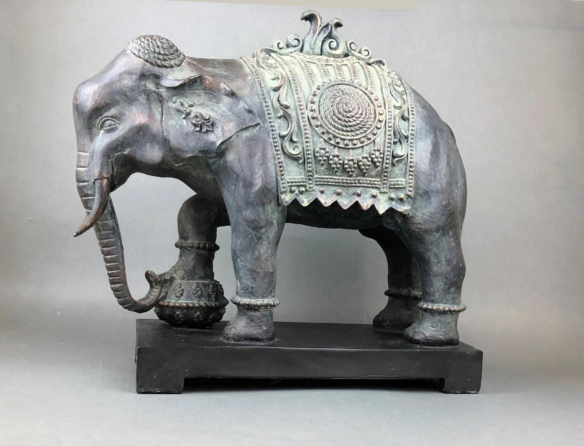 Large Elephant Statue, Elephant Sculpture Made of Resin. Elephant for Elegant Home Decor. Indian Art Elephant. - Tampa Home & Garden Store