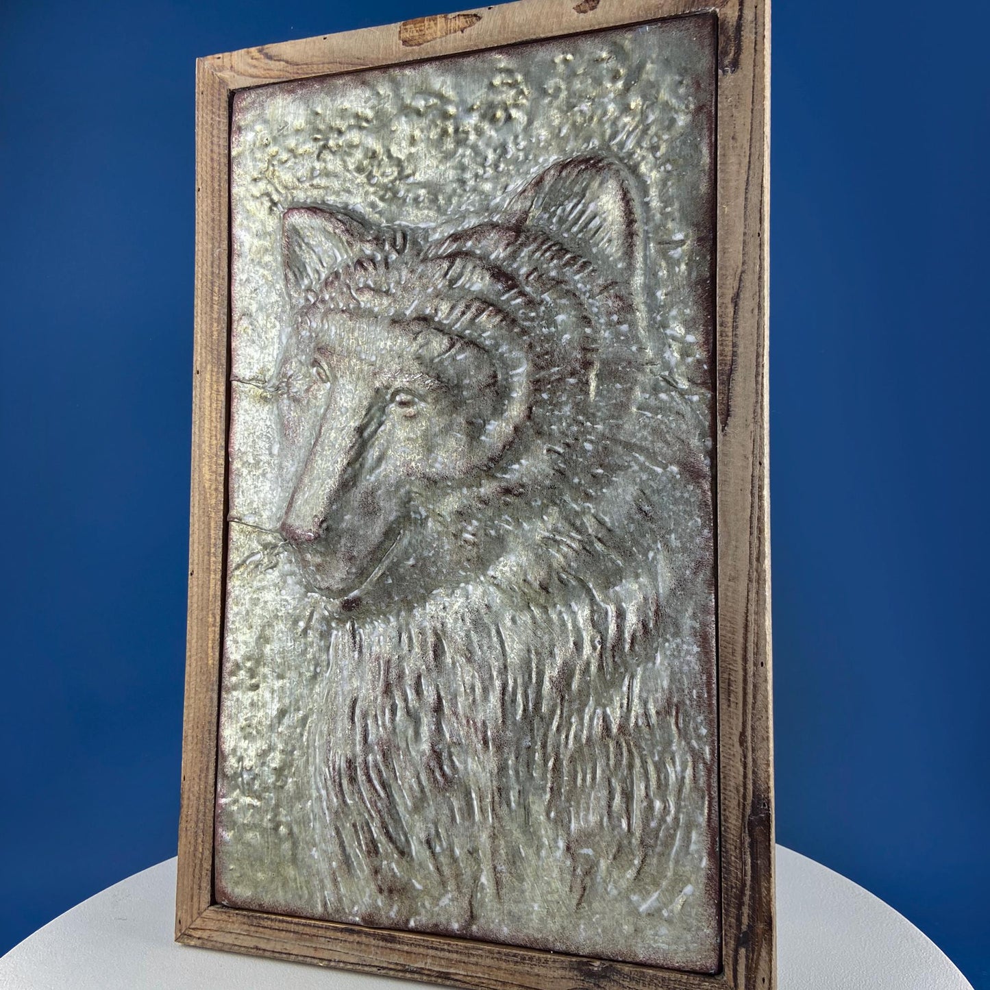 Large Hand Pounded Metal Bear Wall Art. Rustic Animal Relief for Cabin or Kids Room. Gift For Dad Hunter Animal Lover. Whimsical Bear Portrait. - Tampa Home & Garden Store