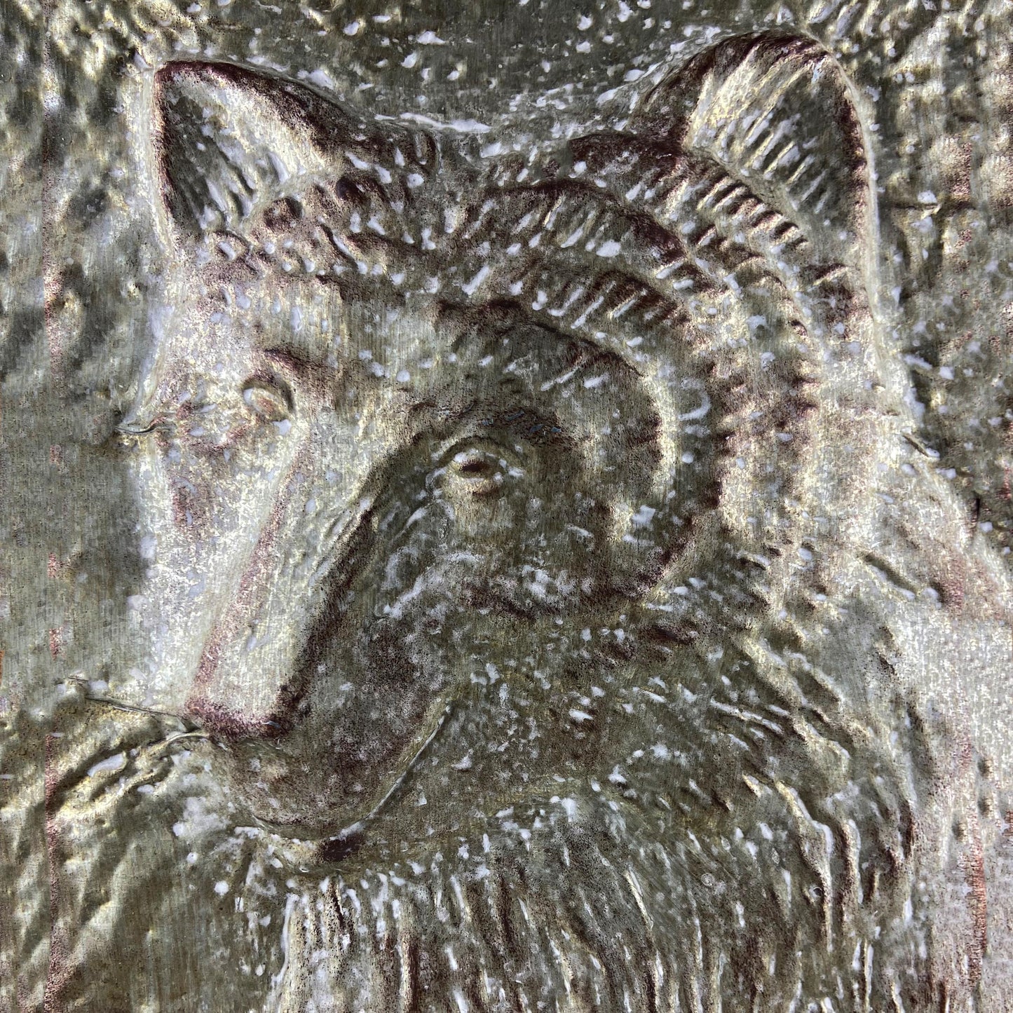 Large Hand Pounded Metal Bear Wall Art. Rustic Animal Relief for Cabin or Kids Room. Gift For Dad Hunter Animal Lover. Whimsical Bear Portrait. - Tampa Home & Garden Store