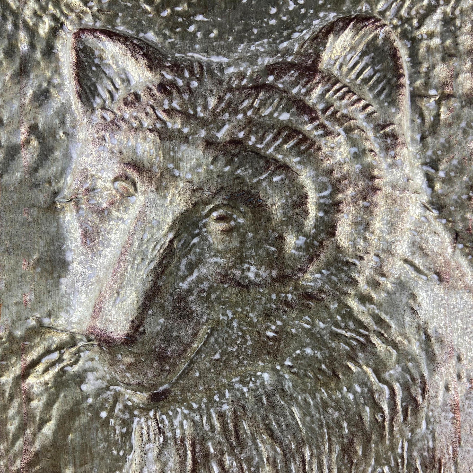Large Hand Pounded Metal Bear Wall Art. Rustic Animal Relief for Cabin or Kids Room. Gift For Dad Hunter Animal Lover. Whimsical Bear Portrait. - Tampa Home & Garden Store
