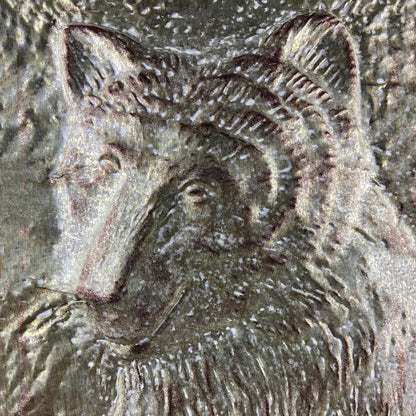 Large Hand Pounded Metal Bear Wall Art. Rustic Animal Relief for Cabin or Kids Room. Gift For Dad Hunter Animal Lover. Whimsical Bear Portrait. - Tampa Home & Garden Store