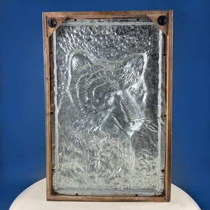 Large Hand Pounded Metal Bear Wall Art. Rustic Animal Relief for Cabin or Kids Room. Gift For Dad Hunter Animal Lover. Whimsical Bear Portrait. - Tampa Home & Garden Store