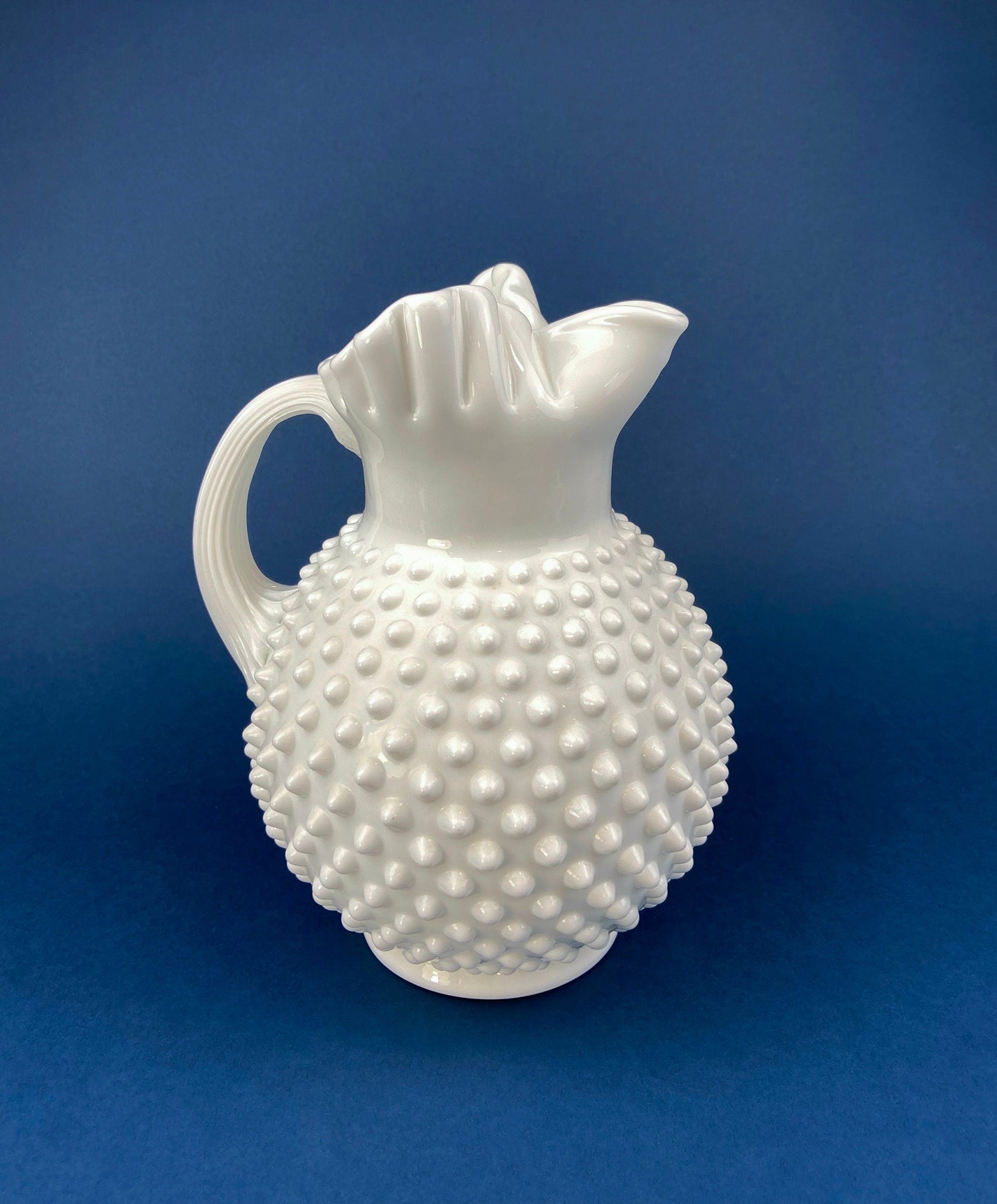 Large Milk Glass Pitcher with Hobnail Pattern and 3 Matching Tall Glasses. Juice Punch Milk Water Jug. Dining Room Decor. Lemonade Stand. - Tampa Home & Garden Store