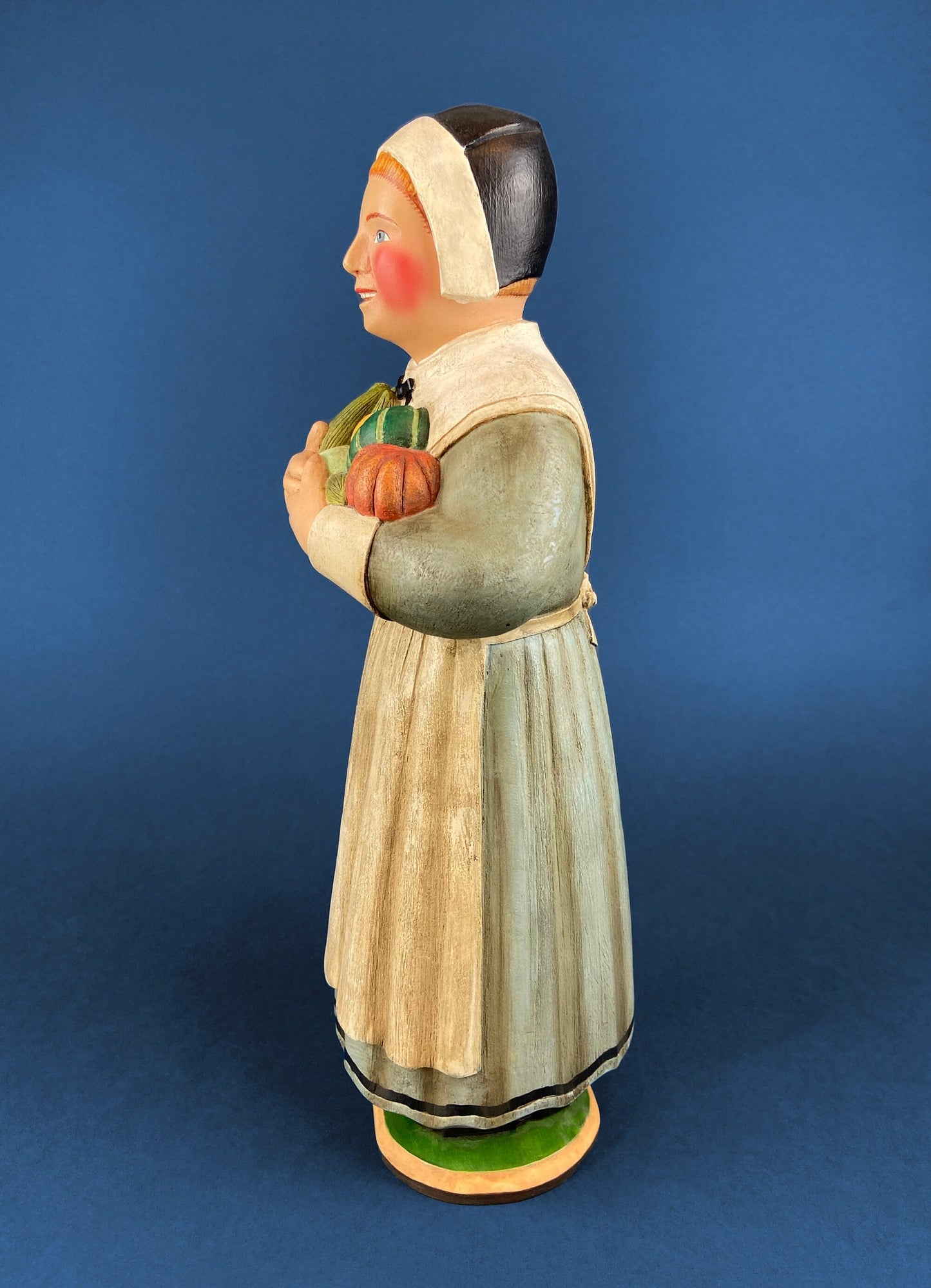 Large Pilgrim Woman Figurine. Our Town Collection by Leo Smith for Dept 56. Hand-Painted Statuette Signed by Artist. Gift for Him or Her. - Tampa Home & Garden Store
