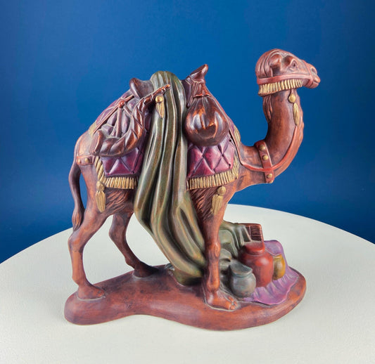 Large Standing Nativity Camel by Atlantic Mold, 1972. Vintage Brown Camel. Christmas Decor. Traditional Holiday Display. Gift for Him Her. - Tampa Home & Garden Store