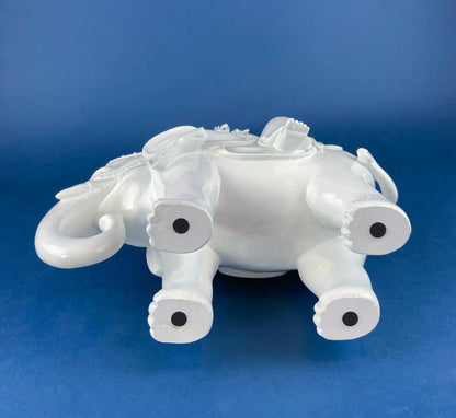 White Buddha Samantabhadra on elephant figurine on Tampa Home & Garden Store