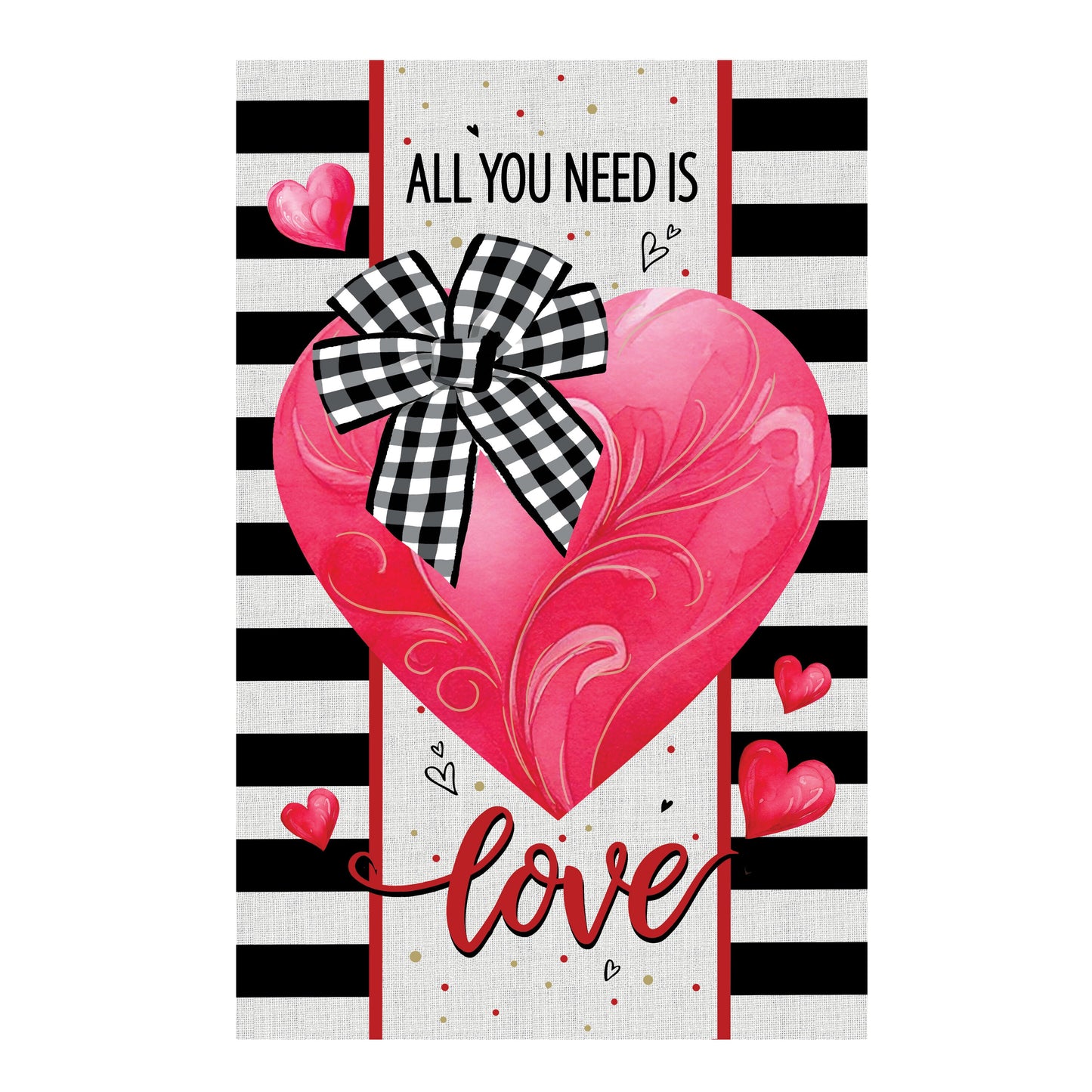 All You Need and Love Applique Garden Flag