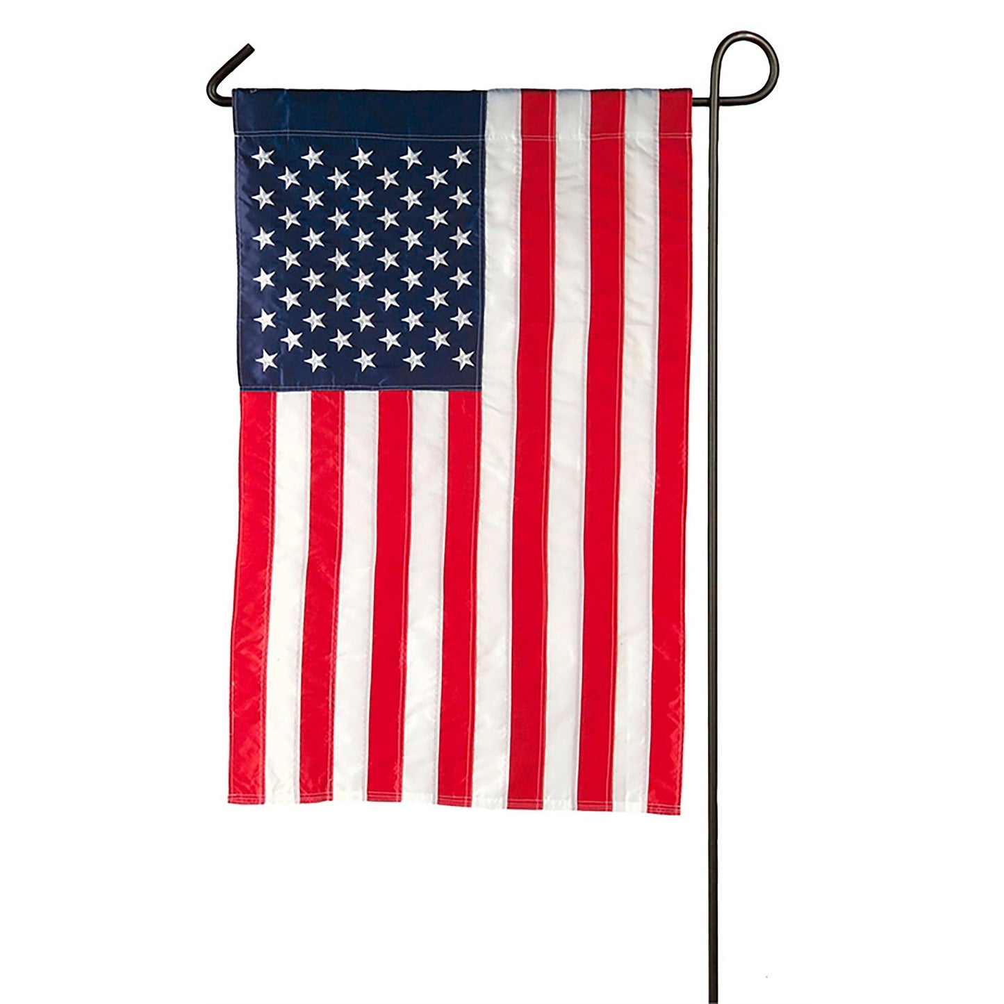 American Flag Garden Applique Flag on black metal garden stake on Tampa Home & Garden Store
