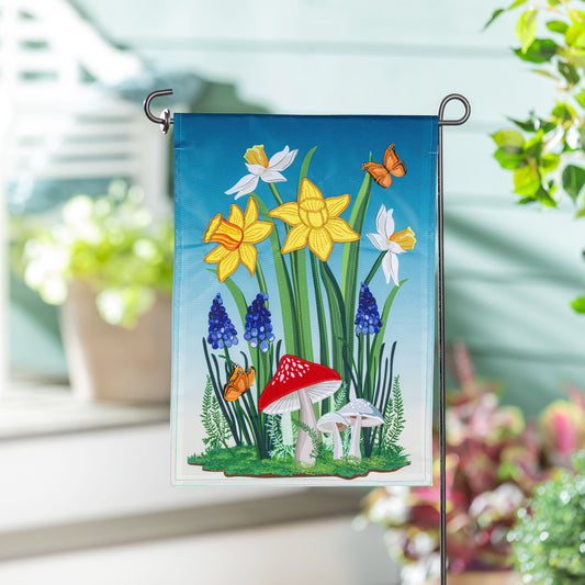Drapeau de jardin appliqué Spring Floral Haven