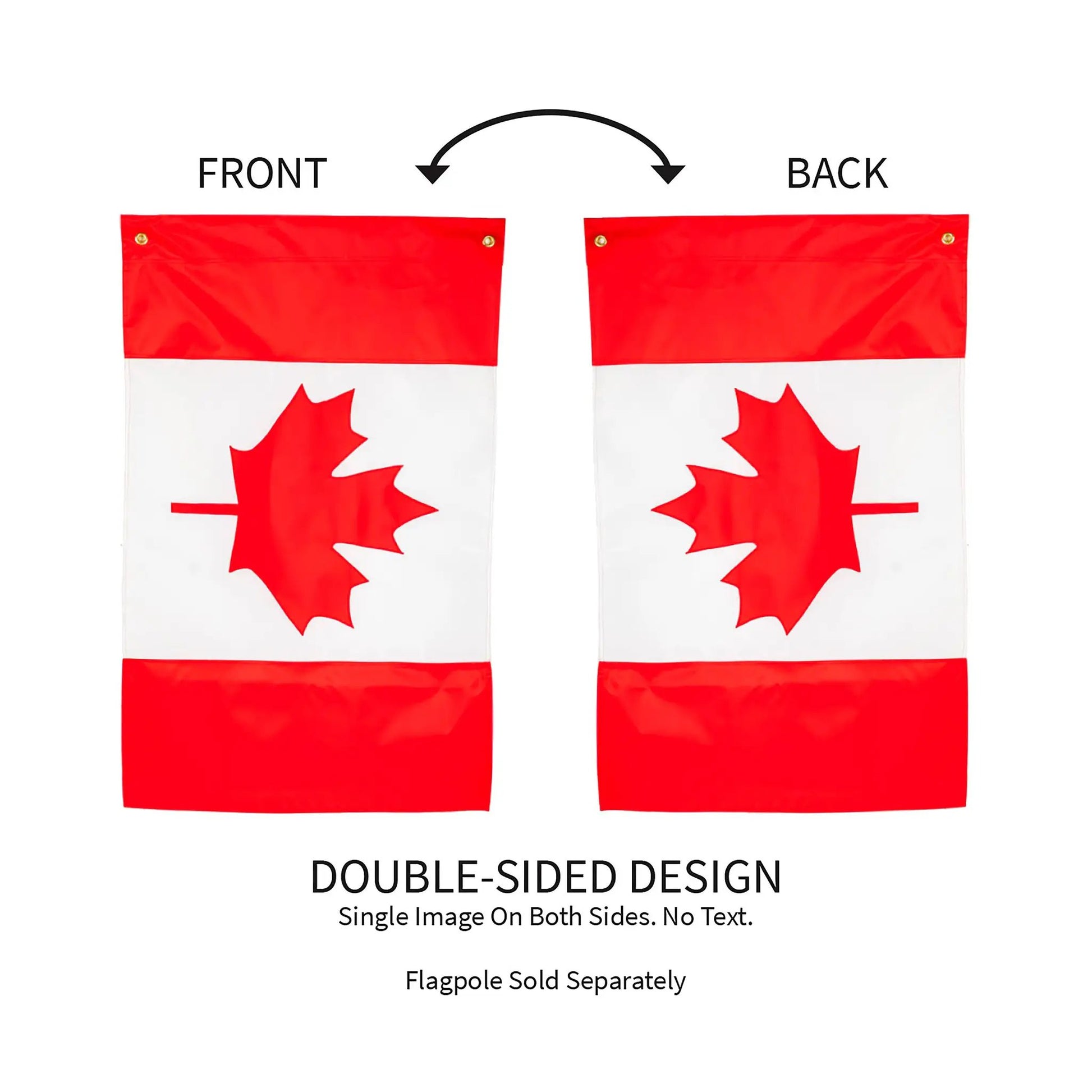 Canada Garden Applique Flags nylon, double-sided red maple leaf design, Evergreen on Tampa Home & Garden Store