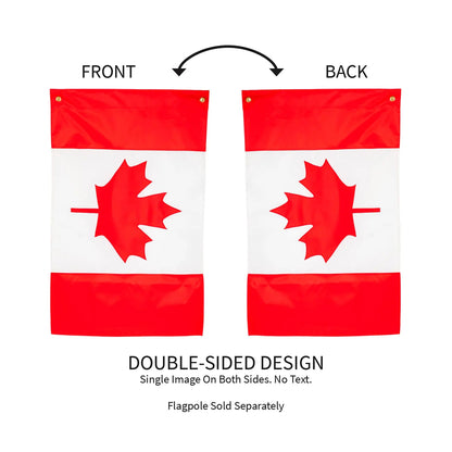 Canada Garden Applique Flags nylon, double-sided red maple leaf design, Evergreen on Tampa Home & Garden Store