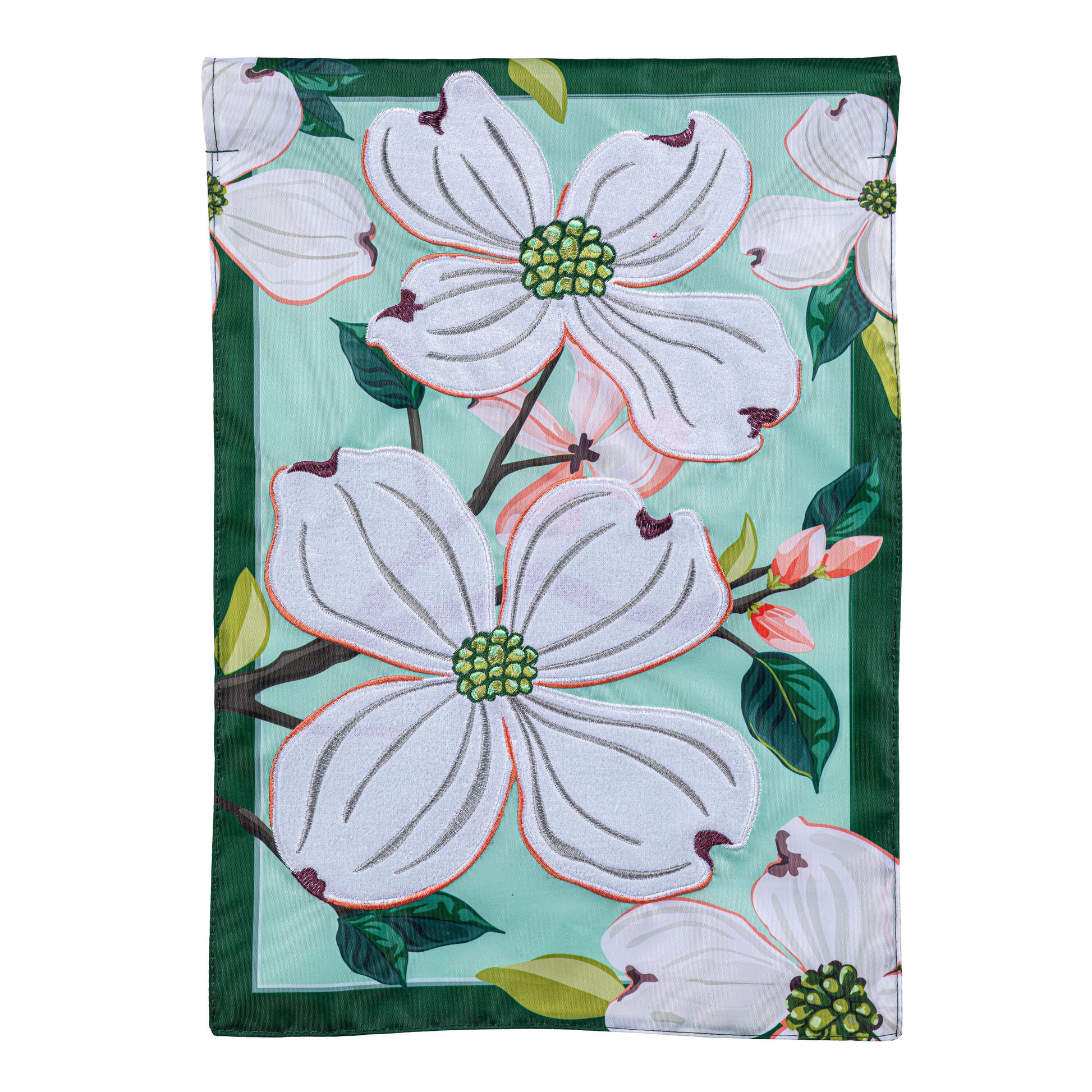 Applique garden flag Dogwood Blossoms by Evergreen Enterprises - Wholesale Collective on Tampa Home & Garden Store
