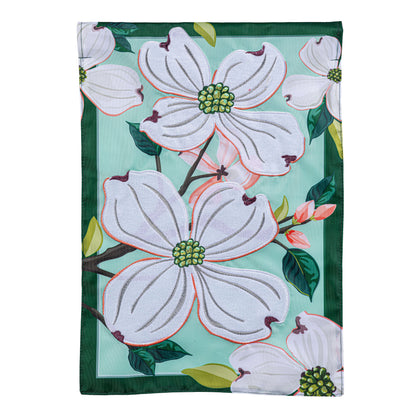 Applique garden flag Dogwood Blossoms by Evergreen Enterprises - Wholesale Collective on Tampa Home & Garden Store