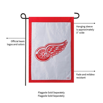 Drapeau de maison appliqué des Red Wings de Détroit