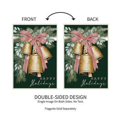 Two Golden Bells Applique Garden Flags Evergreen Enterprises double-sided on Tampa Home & Garden Store