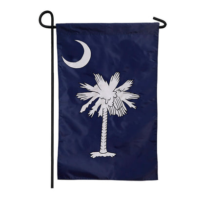 South Carolina Garden Applique Flag navy crescent & palmetto tree Evergreen Enterprises on Tampa Home & Garden Store