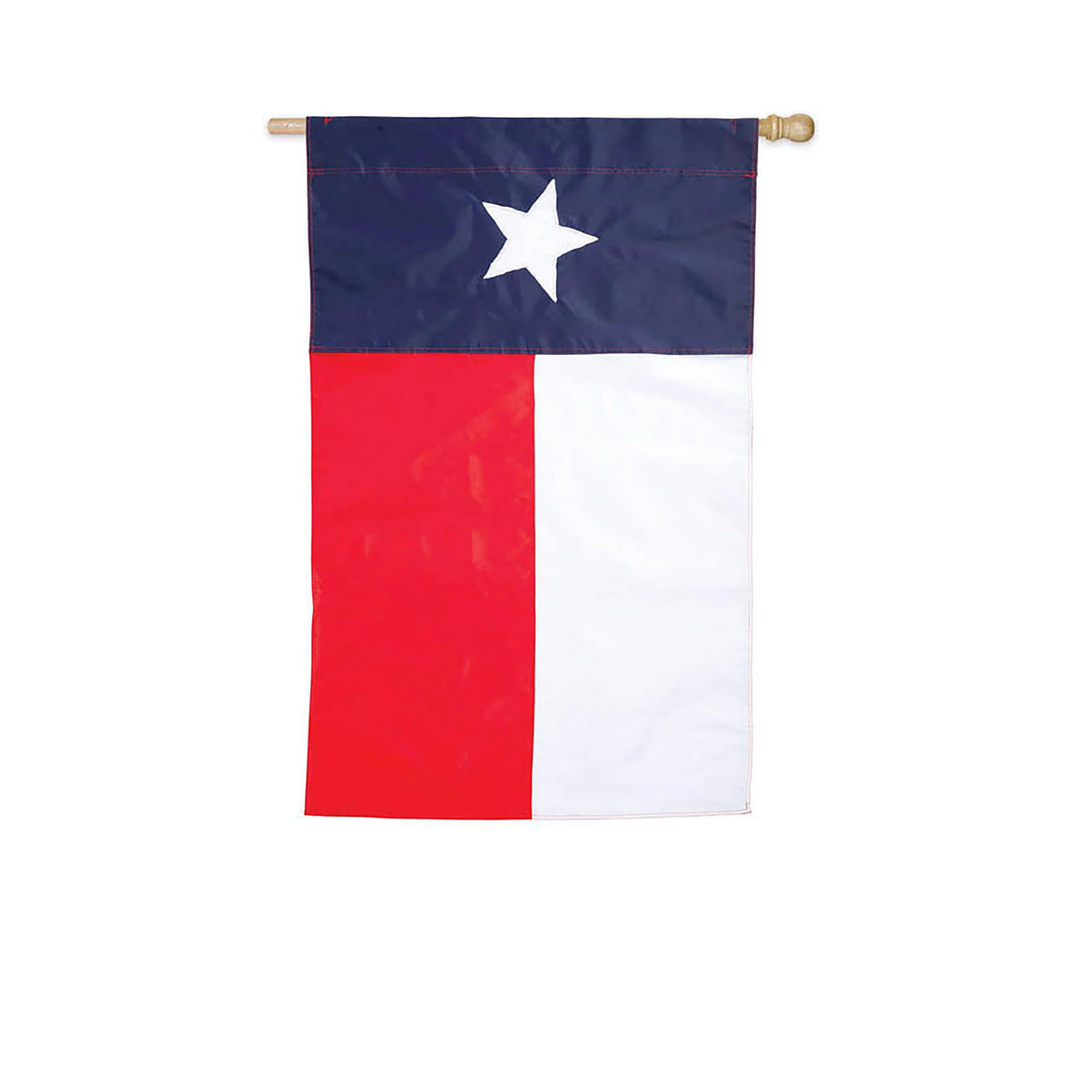 Texas State Flag Applique Flag by Evergreen with blue field white star red and white panels on Tampa Home & Garden Store