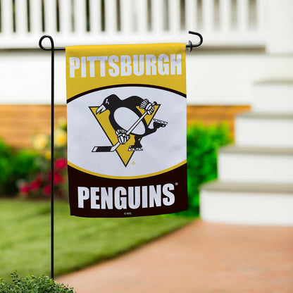 Bandera de jardín de gamuza de los Pittsburgh Penguins