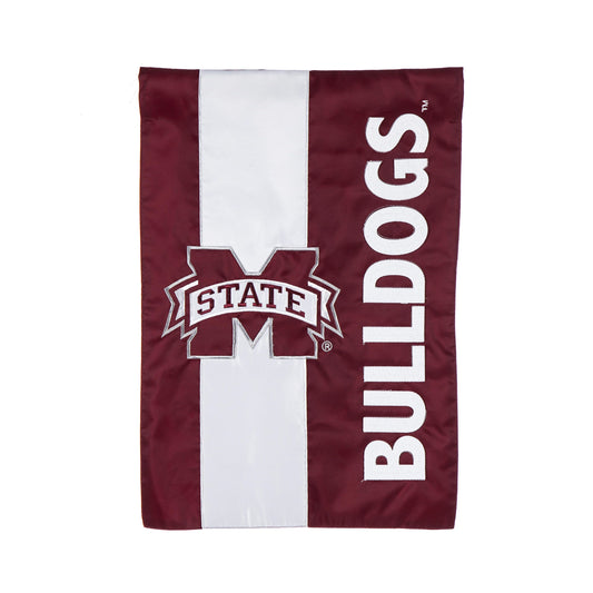 Mississippi State University Garden Flag maroon white applique MSU emblem Evergreen Enterprises on Tampa Home & Garden Store