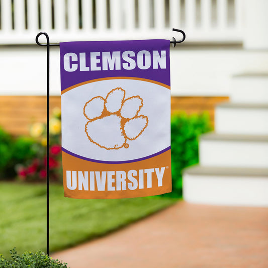 Clemson University Suede Flag, GDN - Tampa Home & Garden Store