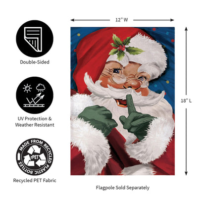 Traditional Santa Portrait Burlap Garden Flag by Evergreen Enterprises Wholesale Collective on Tampa Home & Garden Store