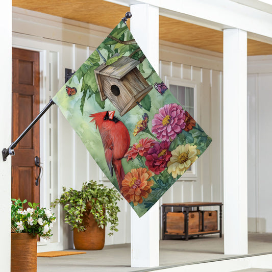 Bandera de casa de gamuza de la época cardenalicia de primavera