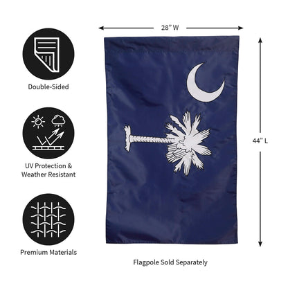 South Carolina House Applique Flag navy blue with white palmetto crescent Evergreen Enterprises on Tampa Home & Garden Store