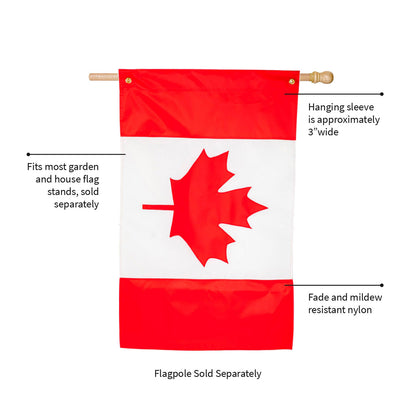 Canada House Applique Flag red-white maple leaf garden flag by Evergreen Enterprises on Tampa Home & Garden Store