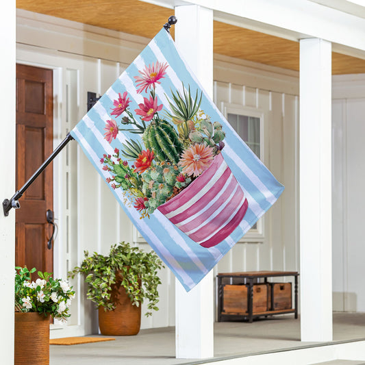 Welcoming Succulent Suede House Flag - Tampa Home & Garden Store