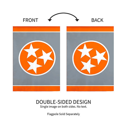 Tennessee Tri Star Grey Garden Applique Flag double-sided by Evergreen Enterprises on Tampa Home & Garden Store