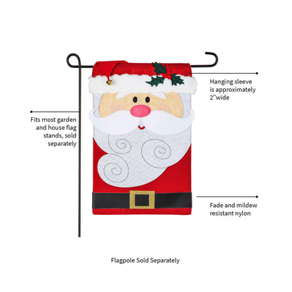 Santa Claus garden applique flag by Evergreen Enterprises - Wholesale Collective, yard decor on Tampa Home & Garden Store