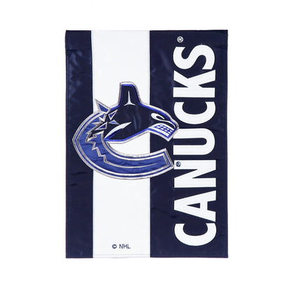 Montreal Canadiens Embellished Garden Flag navy white applique NHL logo Evergreen Enterprises on Tampa Home & Garden Store