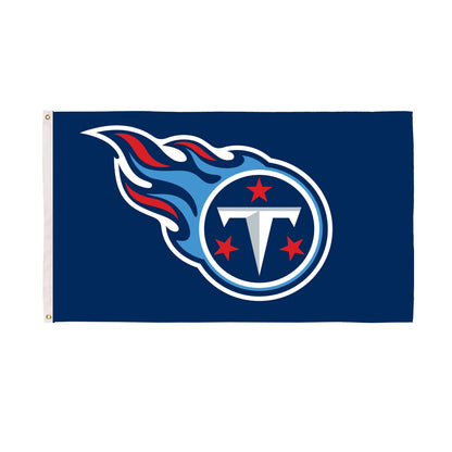 Tennessee Titans 3x5 single-sided flag on blue field with logo; 2 brass grommets on Tampa Home & Garden Store