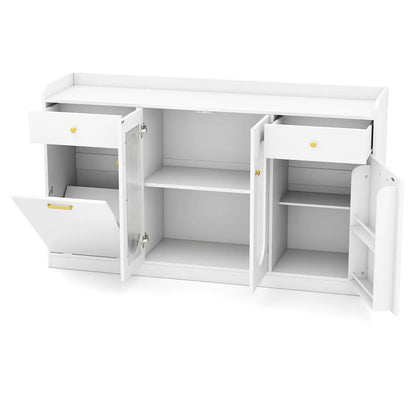 Large Buffet Cabinet Hidden Tilt Out Trash Can