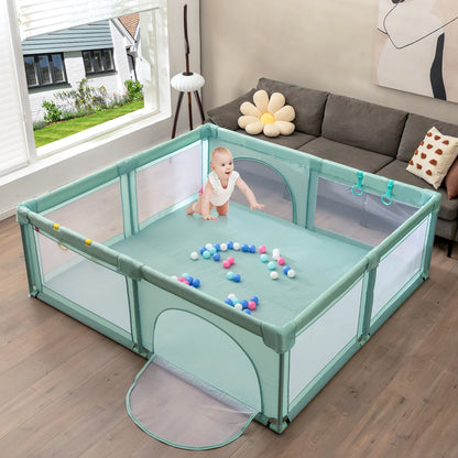 Large Infant Baby Playpen Safety Play Center Yard with 50 Ocean Balls