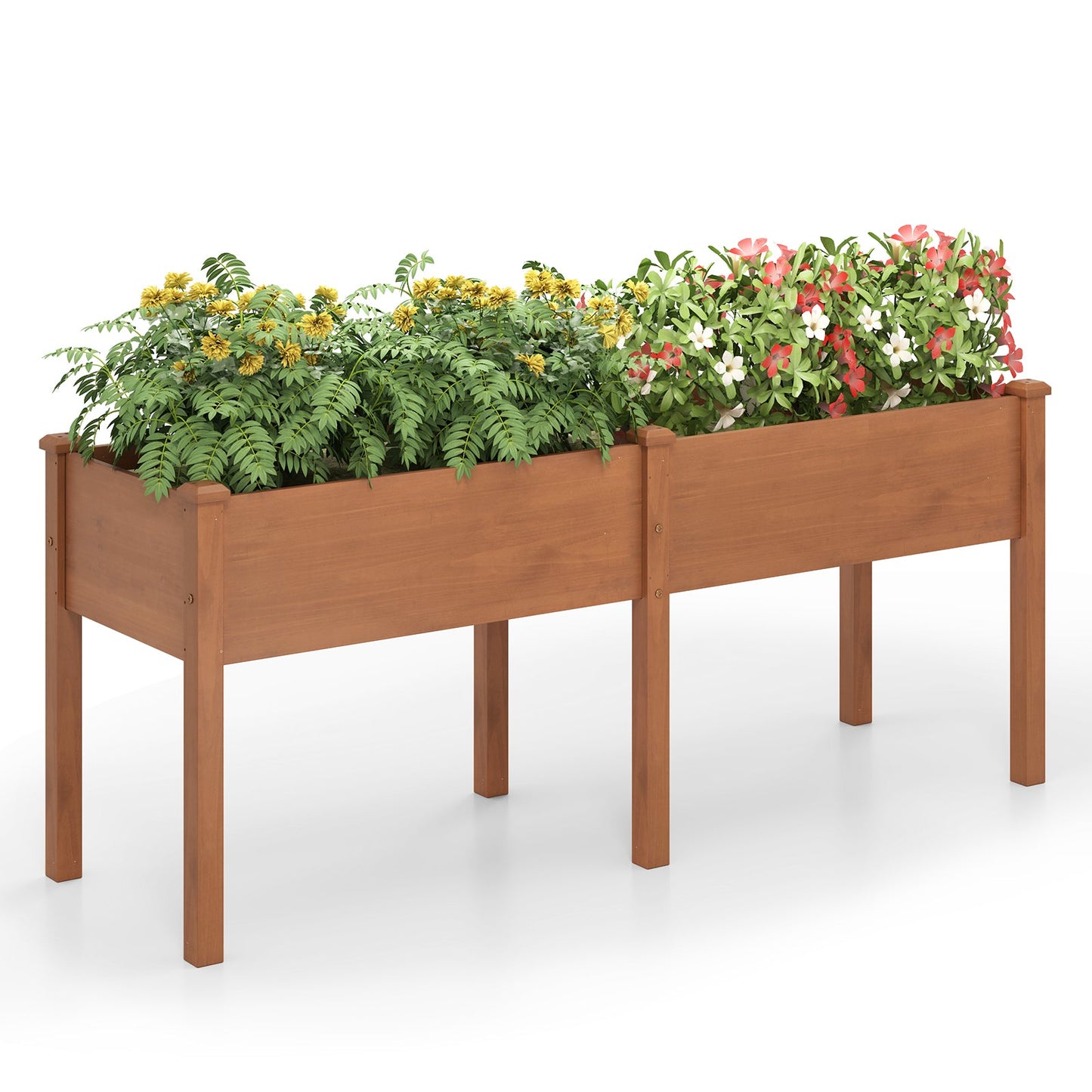 Large Raised Garden Bed with Drainage Holes and 6 Supporting Legs