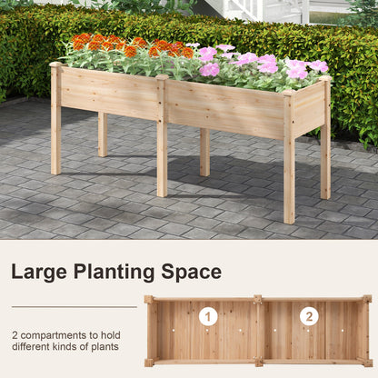 Large Raised Garden Bed with Drainage Holes and 6 Supporting Legs