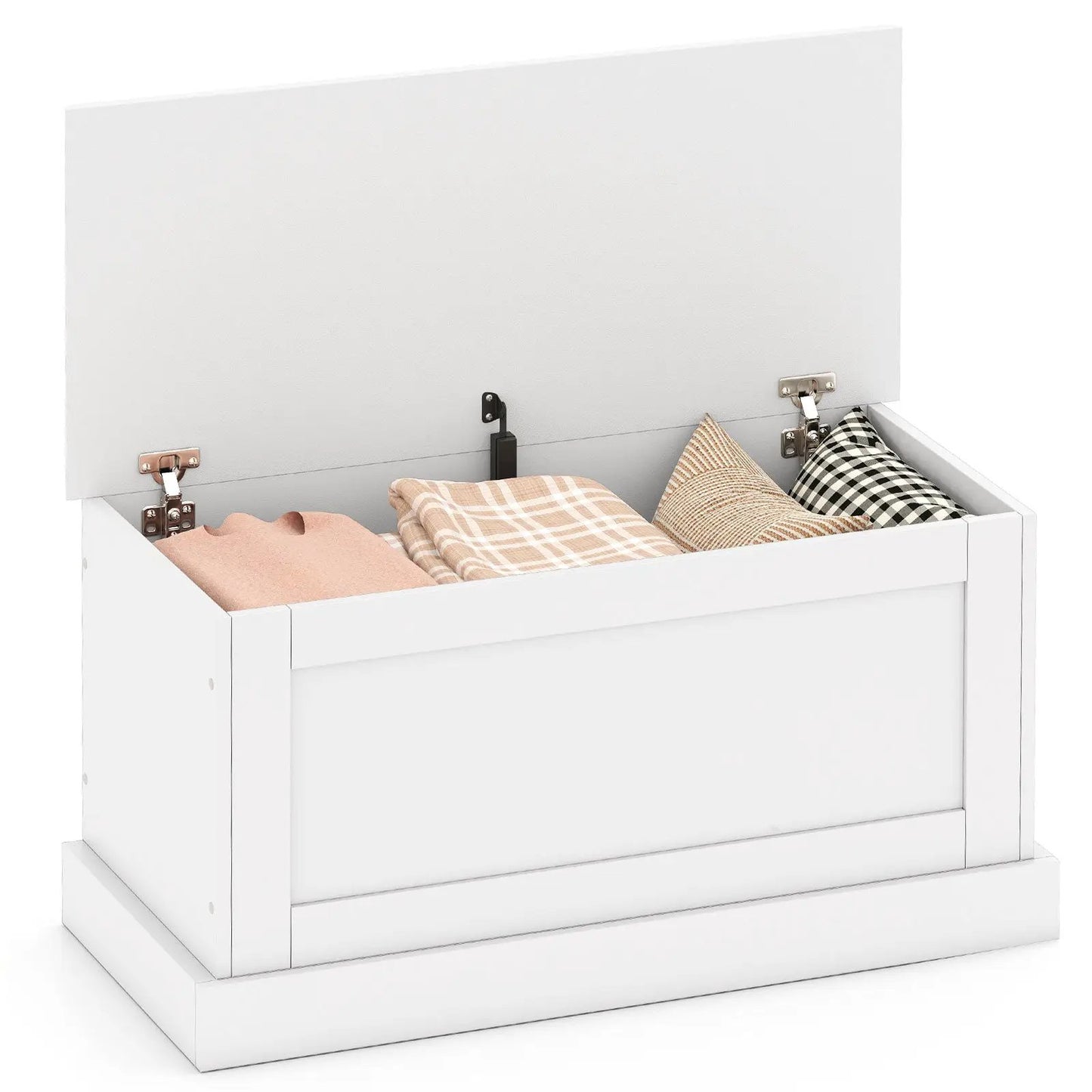 Rattan Nightstand with Charging Station and Shelf