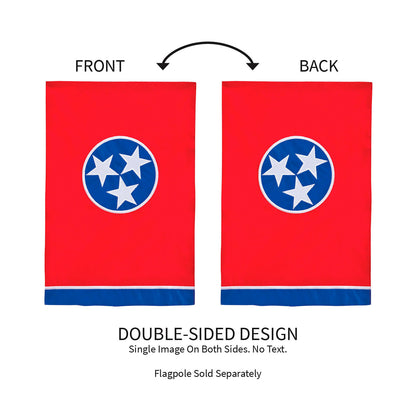 Tennessee State Flag Garden Applique Flag red double-sided with blue circle and white stars on Tampa Home & Garden Store