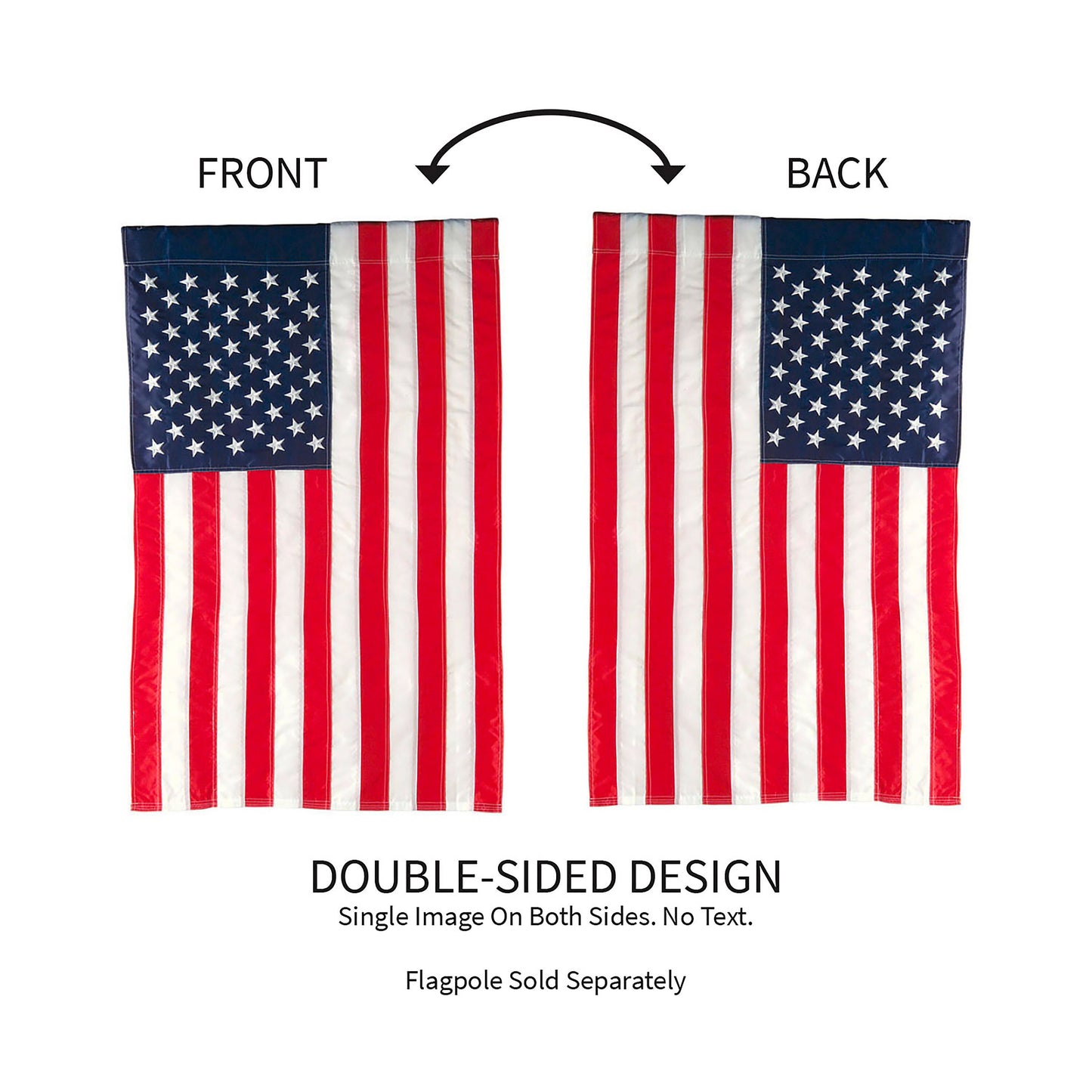 American Flag Garden Applique Flag, 2 double-sided flags by Evergreen Enterprises on Tampa Home & Garden Store