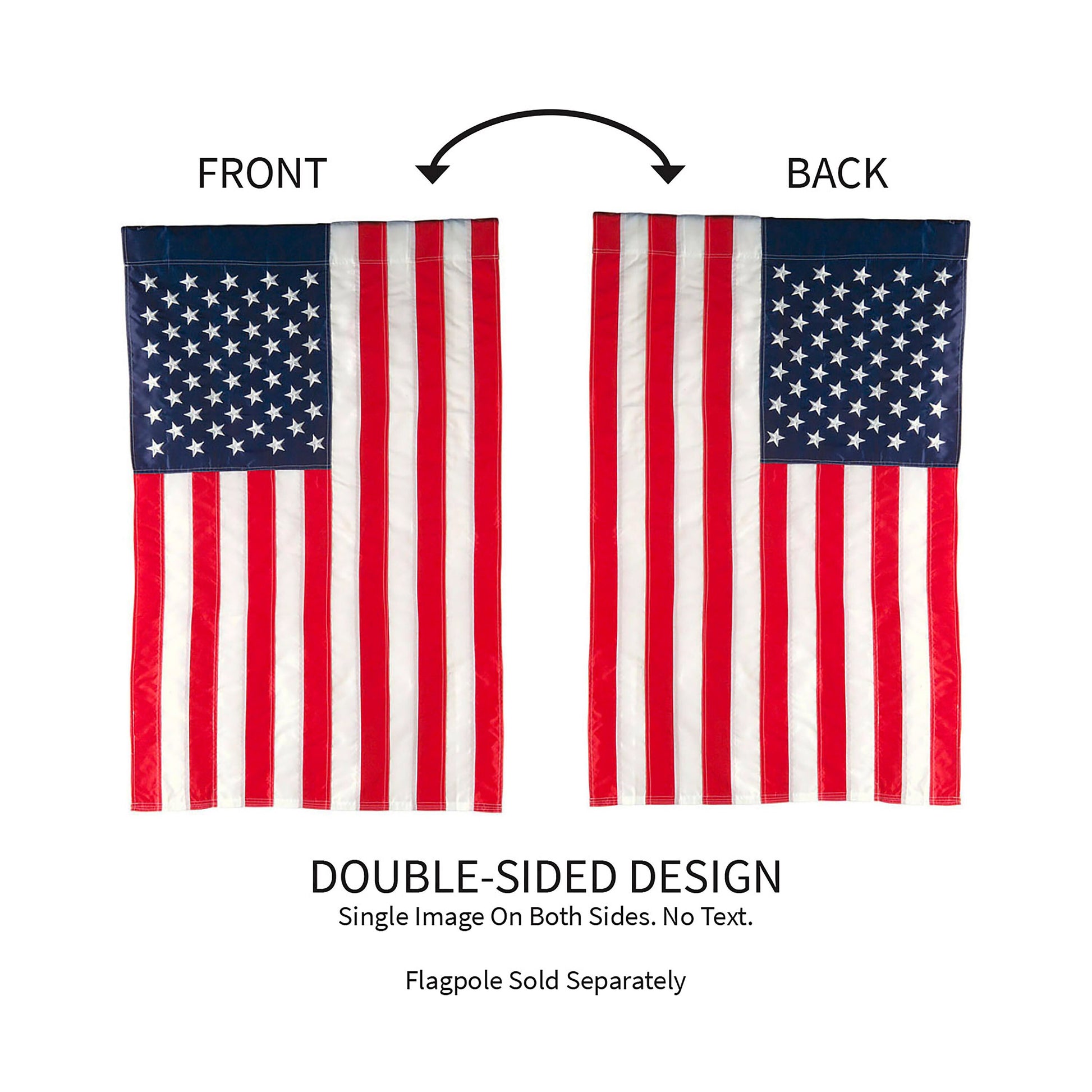 American Flag Garden Applique Flag, 2 double-sided flags by Evergreen Enterprises on Tampa Home & Garden Store